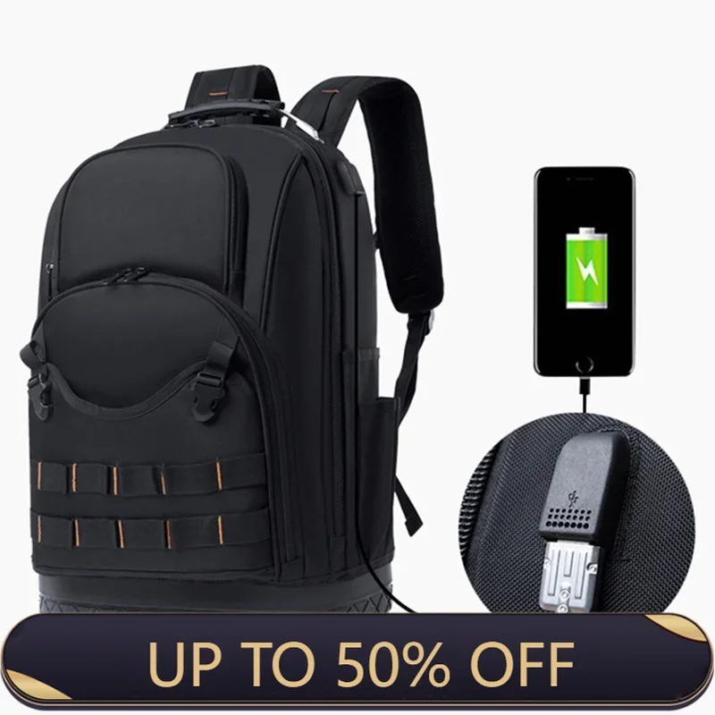 High Capacity Tool Shoulder Bag Tools Organizer Storage Hardware Tool Shoulder Bags Oxford Cloth Backpack Repair Kit Profession