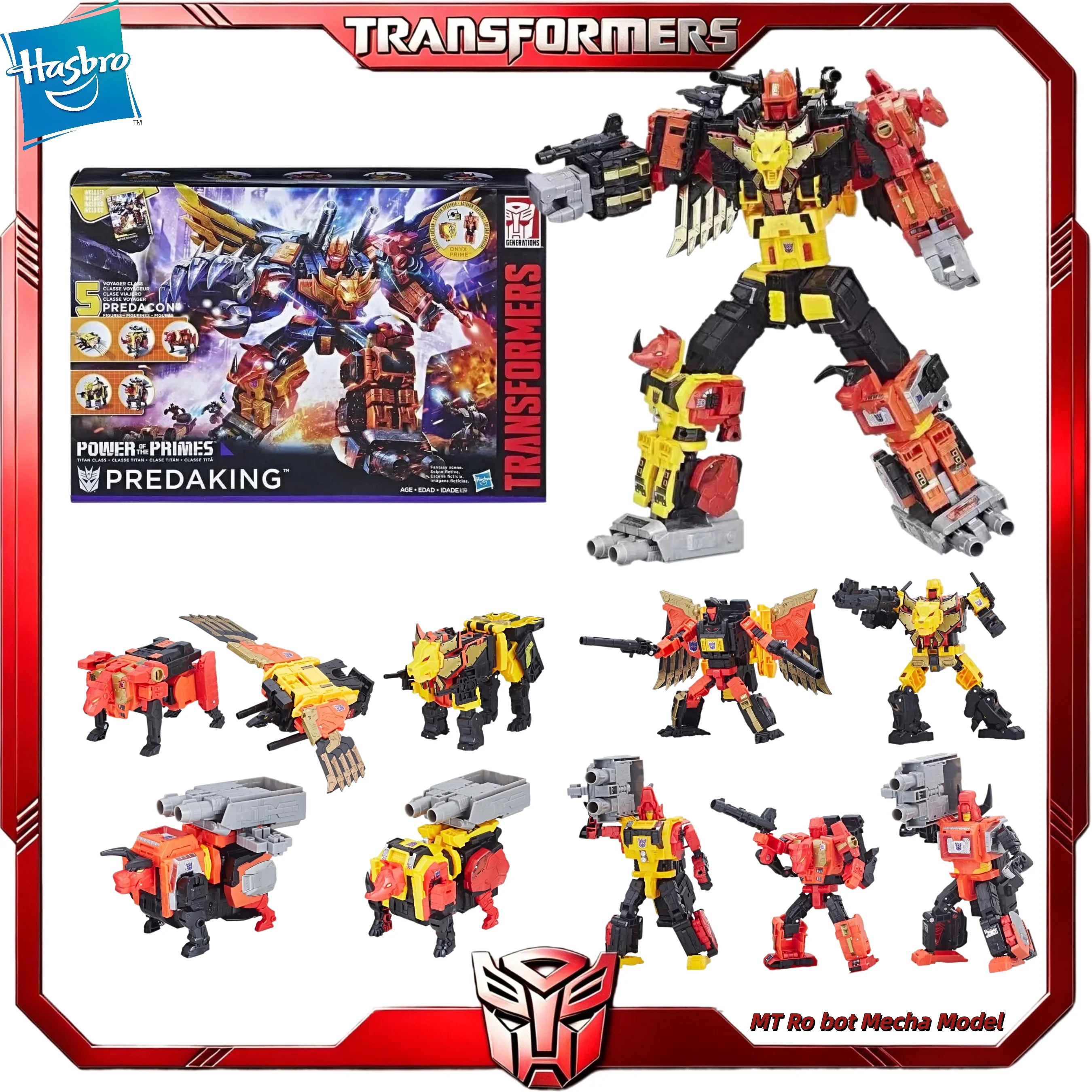 In Stock Hasbro Transformers Power of the Primes Predaking Titan Class 5-Pack Combiner Figure Set