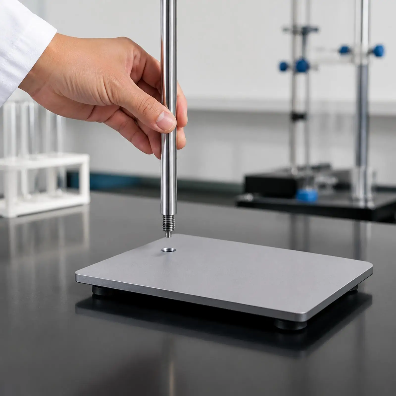 Iron Support Stand Metal Lab Frame with 600mm Pole for Workshop Science Equipment Holder view 3