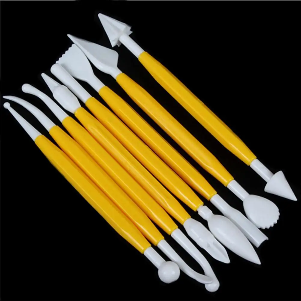 8pcs/set Plastic Clay Sculpting Set Wax Carving Pottery Tools Carving Sculpture Shaper Polymer Modeling Clay Tools