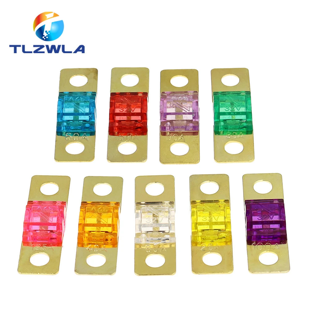 ANS FUSE 20A 30A 40A 50A 60A 70A 80A 100A 125A 150A 175A ANL Gold Plated Stud Car Fuses Mini Car Stereo Audio AFS Fuse