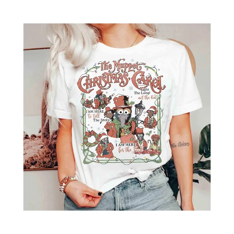 Comfortable Color ®  Puppet Christmas Carol Gonzo and Rizzo Halloween T-shirts for All Seasons Unisex Couple Fashion Streetwear