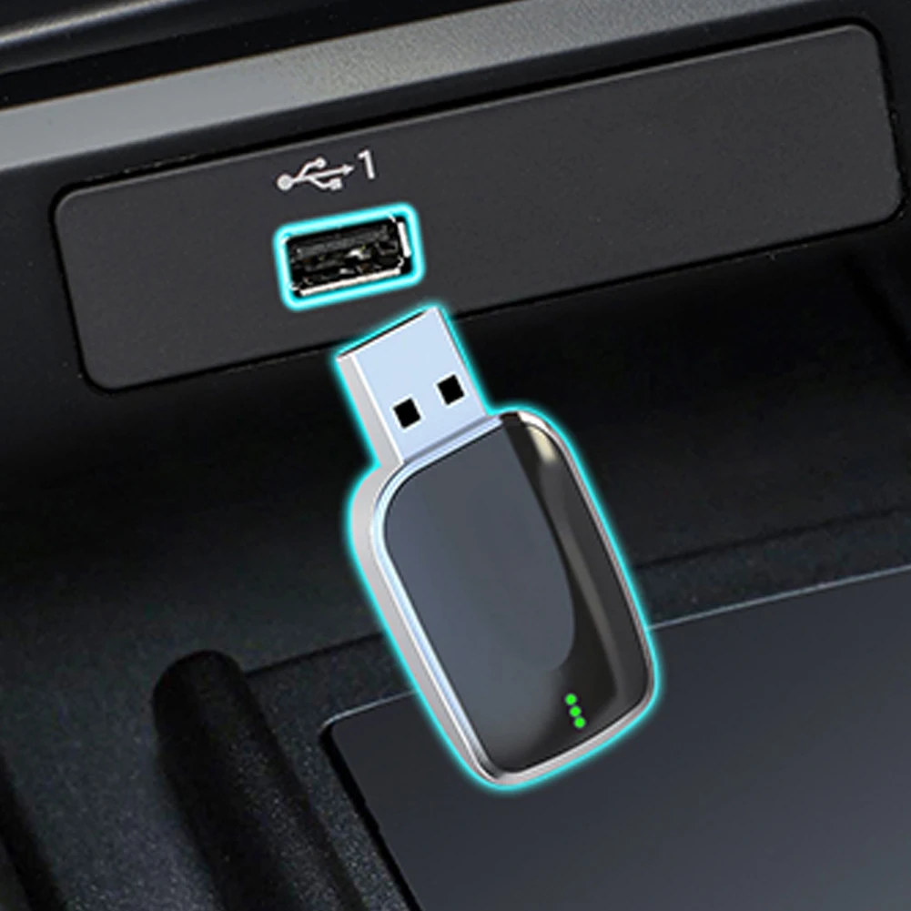 

2 in 1 Wireless CarPlay Android Auto Adapter Wireless CarPlay Adapter Smart USB Dongle for iPhone and Android Factory Wired Cars