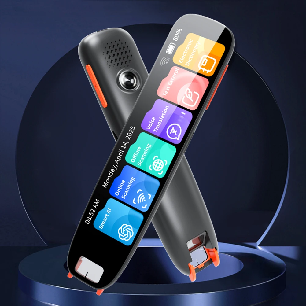 

Многофункциональная ручка-словарь с зарядкой Type-C, ручка для перевода без подключения к интернету, 820 мАч, ручка для чтения с функцией помощи при чтении для многоязычного перевода