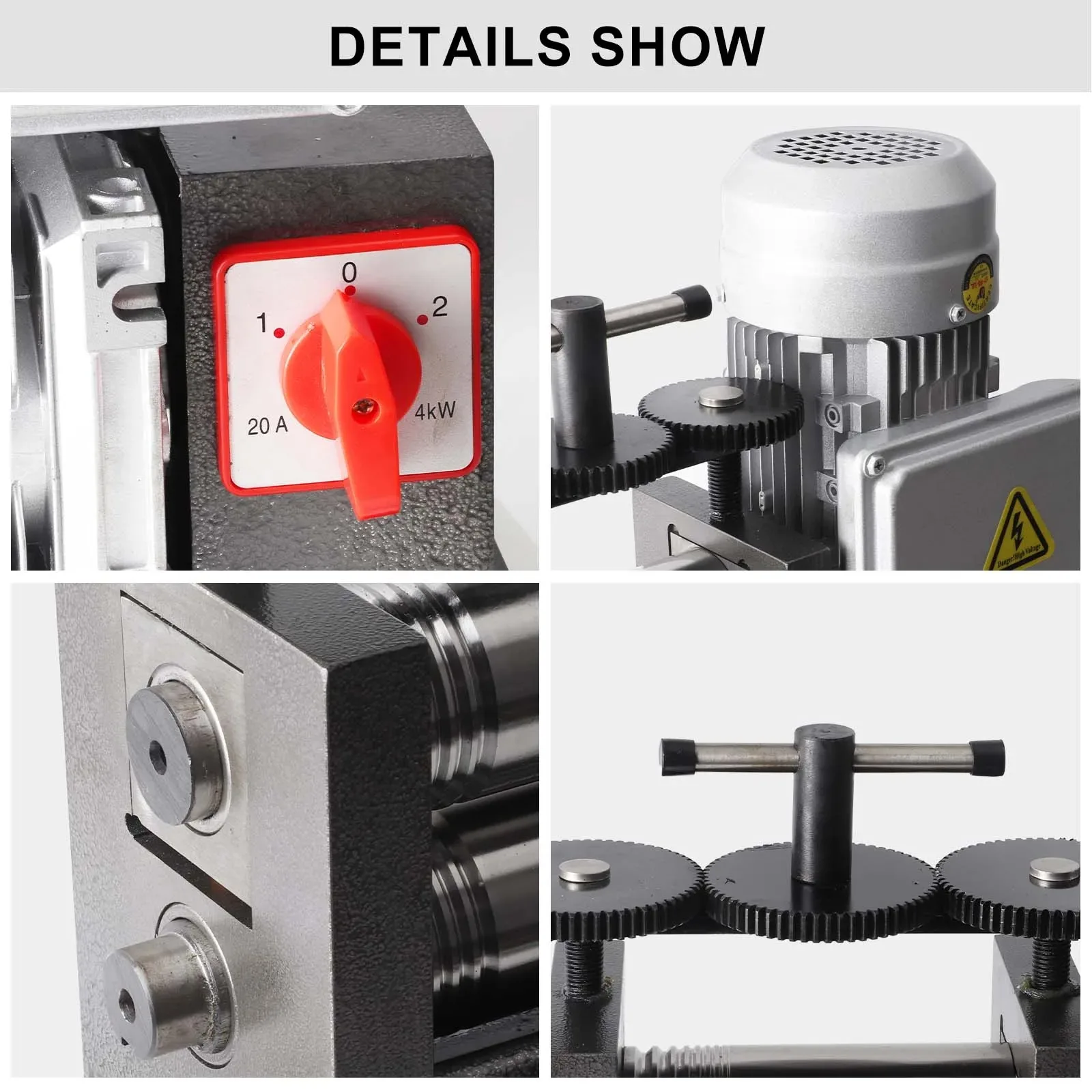 

Вальцовочный станок 1HP 370W для изготовления ювелирных изделий, для плоских листов и проволоки, для серебра и золота