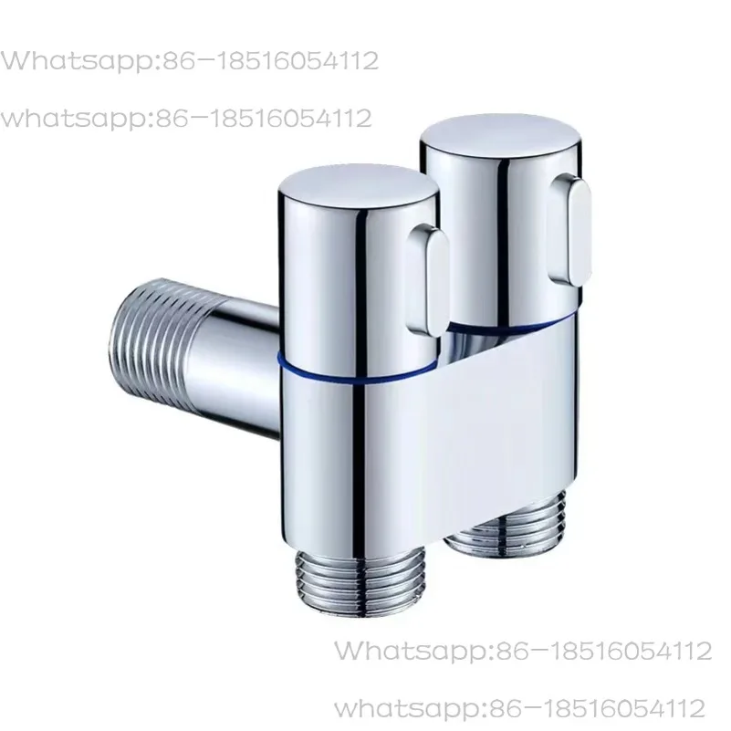 

Toilet 1 in 2 Out Double Control Double Switch Angle Valve G1/2 Tee Filling Bathroom