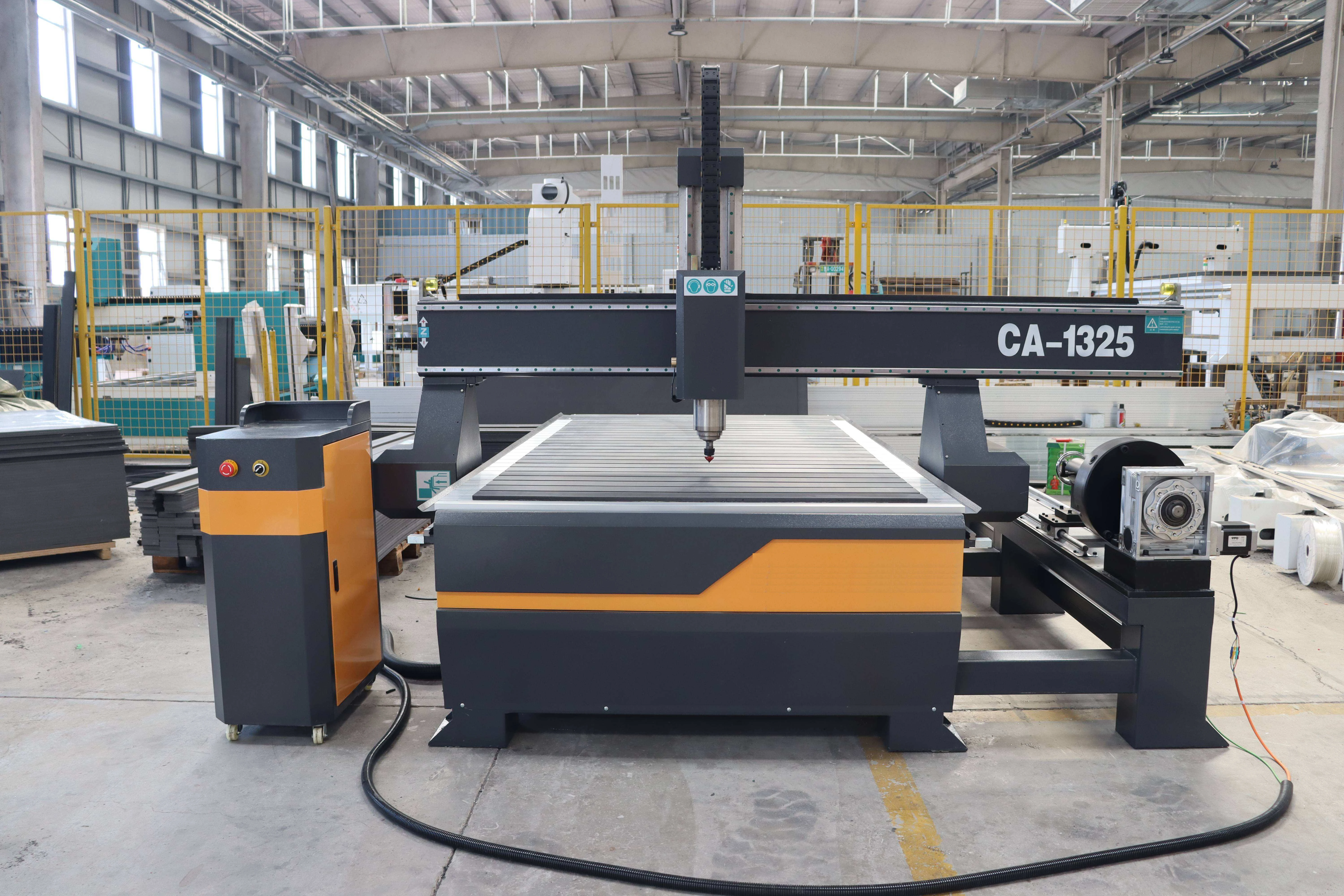 

Popular 4 Axis CNC Engraving Machine 3D Wood CNC Router Pipe Engraving Carving Machine With Rotary 1325 Wood Working CNC Router