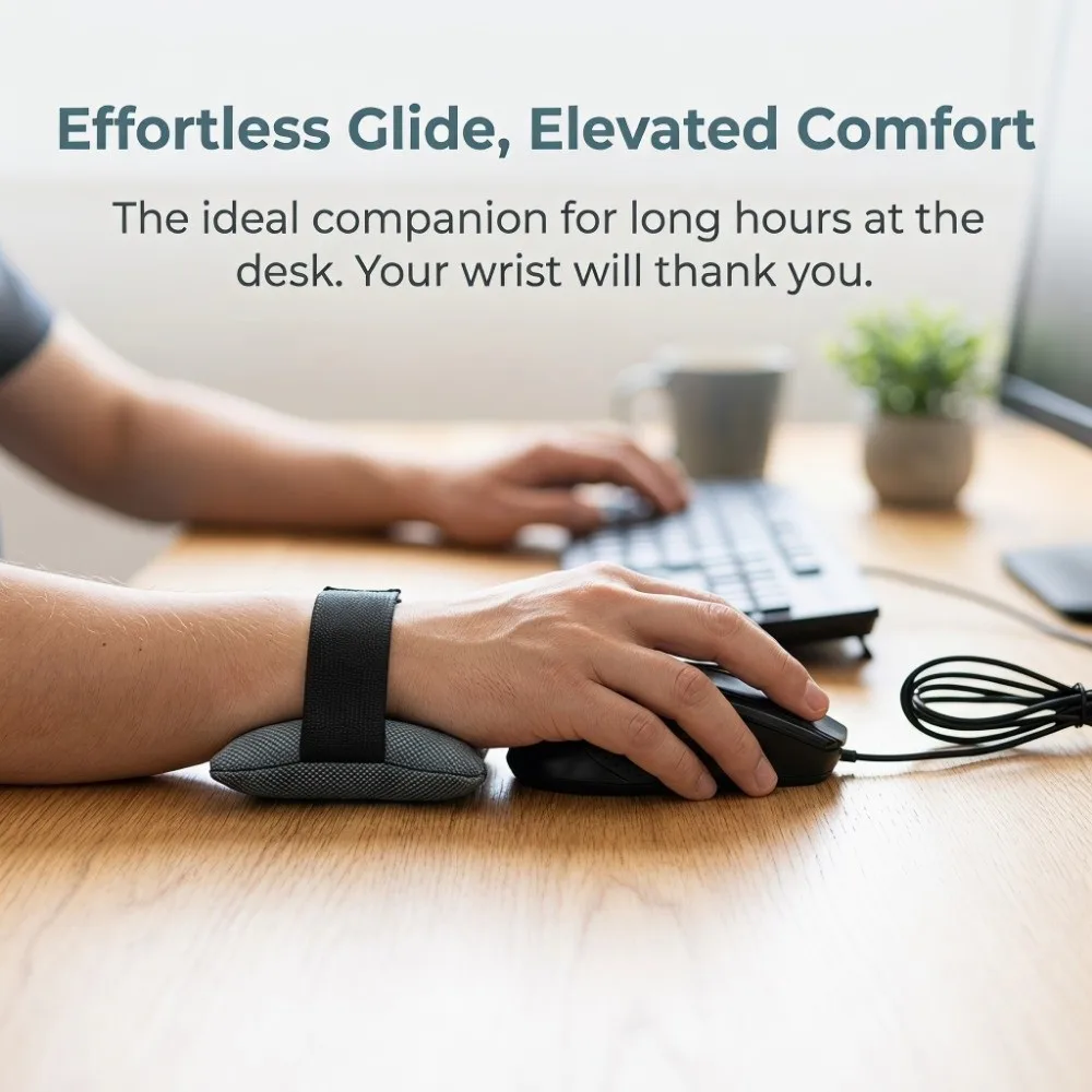 Adjustable Wrist Pillow Anti-Friction Cushion Soft Hand Rest Mouse Wrist Rest Pad Ergonomic Breathable Wrist Protector Mouse Pad