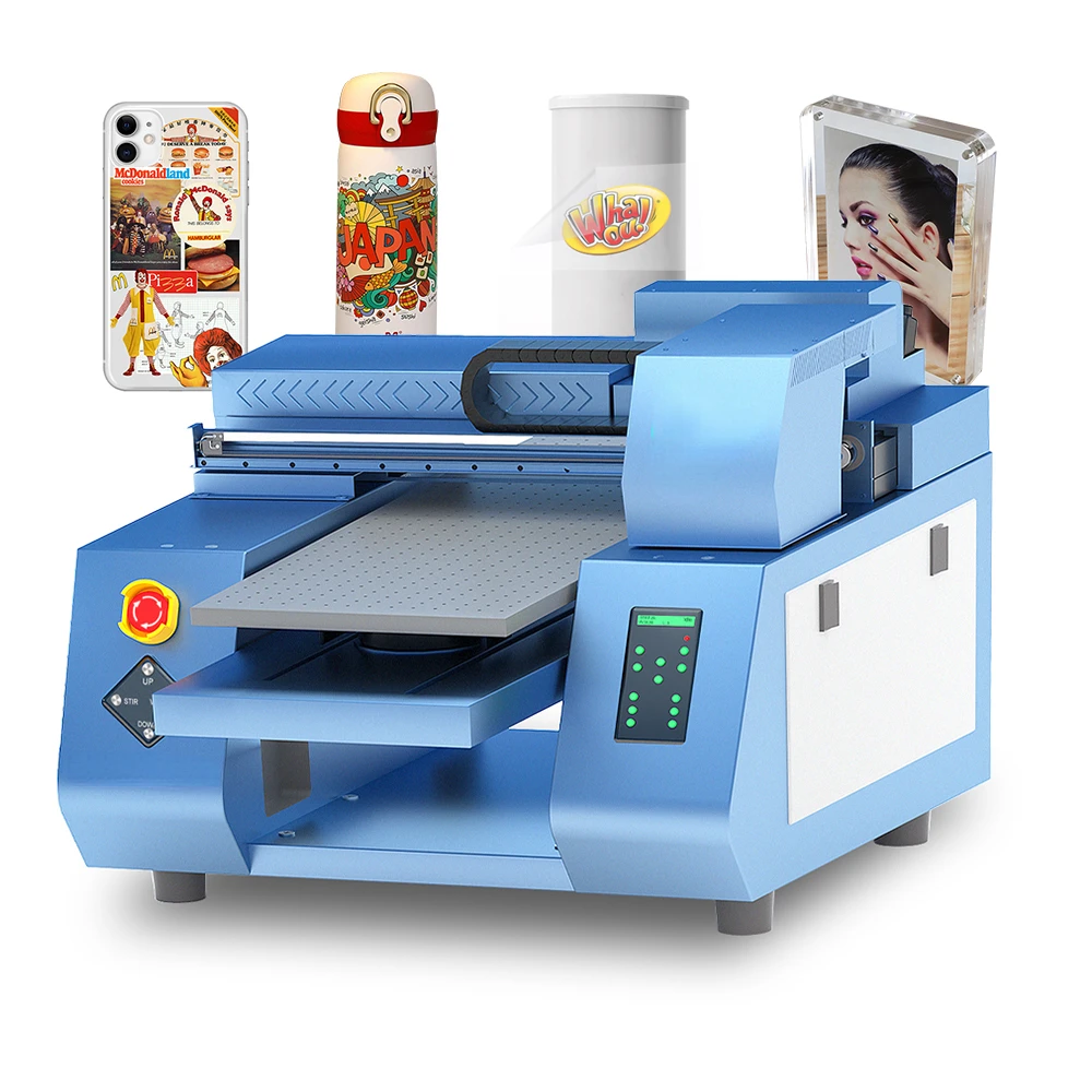 A3+ inkjet printer phone case glass bottle pen UV printer support  white ink circulation system