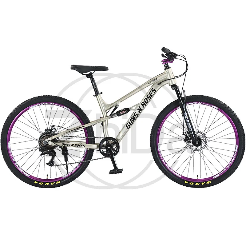 Customized 24/26/27.5 Inch Aluminum Alloy Soft Tail Downhill Mountain Bike, Oil Disc Brake Full Shock Absorbing Bicycle