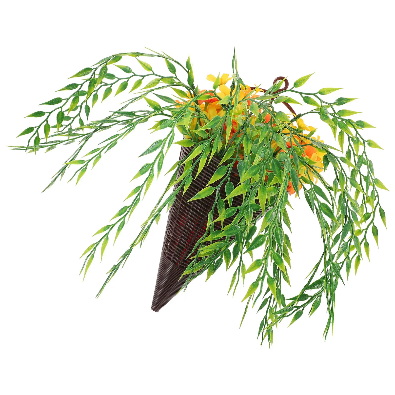 Artificial Flower Hanging Basket with Elegant Lifelike Design No Watering Needed Home Decor Gift for Living Room Bedroom Desk