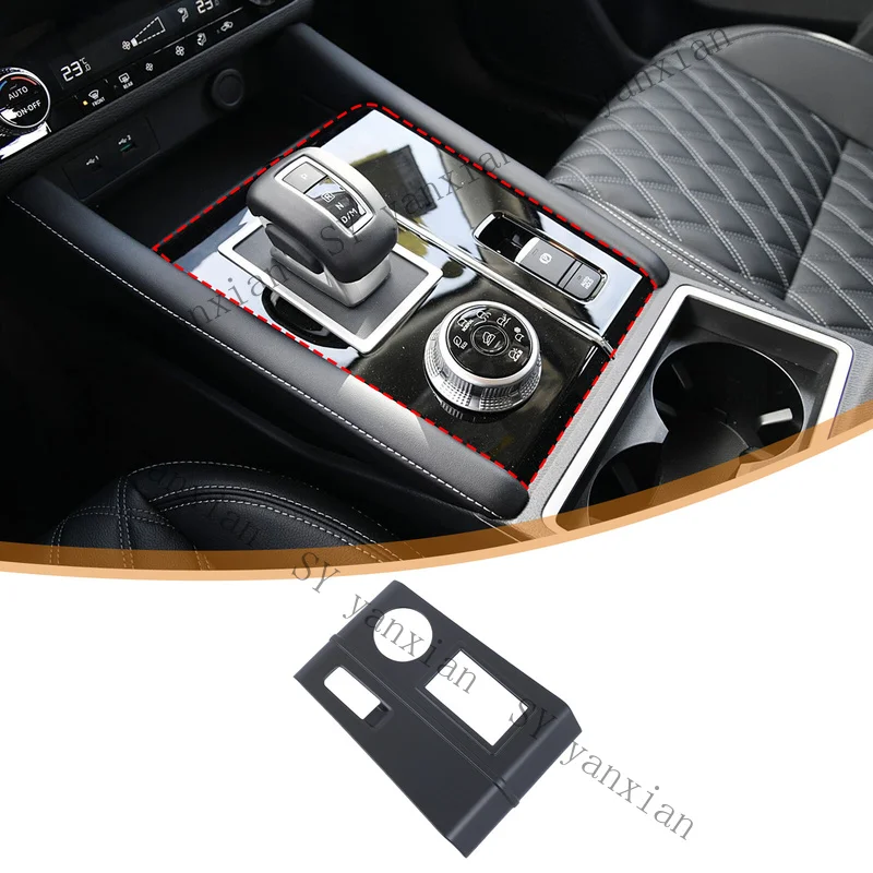 SY+ Matte Black Console Gear Shift Panel Cover Trim For Mitsubishi Outlander 22-23