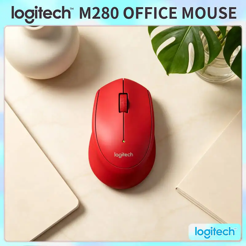 Ratón Óptico Inalámbrico Logitech M280 con Protección Antipolvo, 2.4GHz, 1000 DPI, Control Estable para Laptop, Windows, Mac