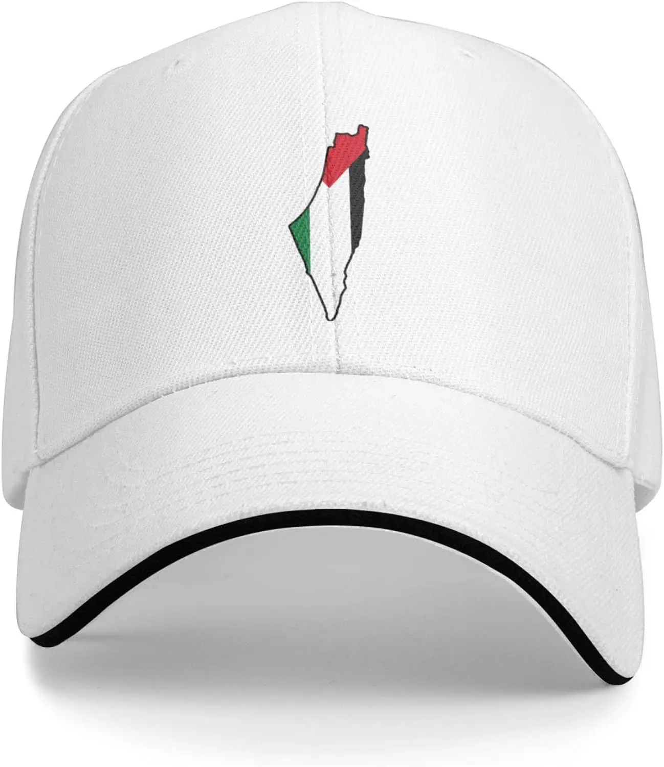 Vintage Baseball Cap for Men Women Vintage Flag Map of Palestine Palestinian Dad Hat Adjustable Black