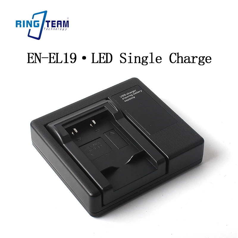 

100-240V LED Single Charger for Nikon EN-EL19 - Over-Charge Protection Coolpix S2700 S3200