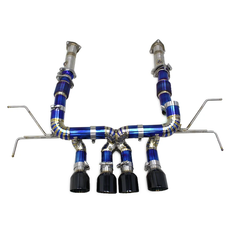 Custom Street Car 3inch Exhaust System For Chevrolet Corvette C8 Z06 2019-2025 SUS304 Downpipe Titanium Straight Catback Muffler