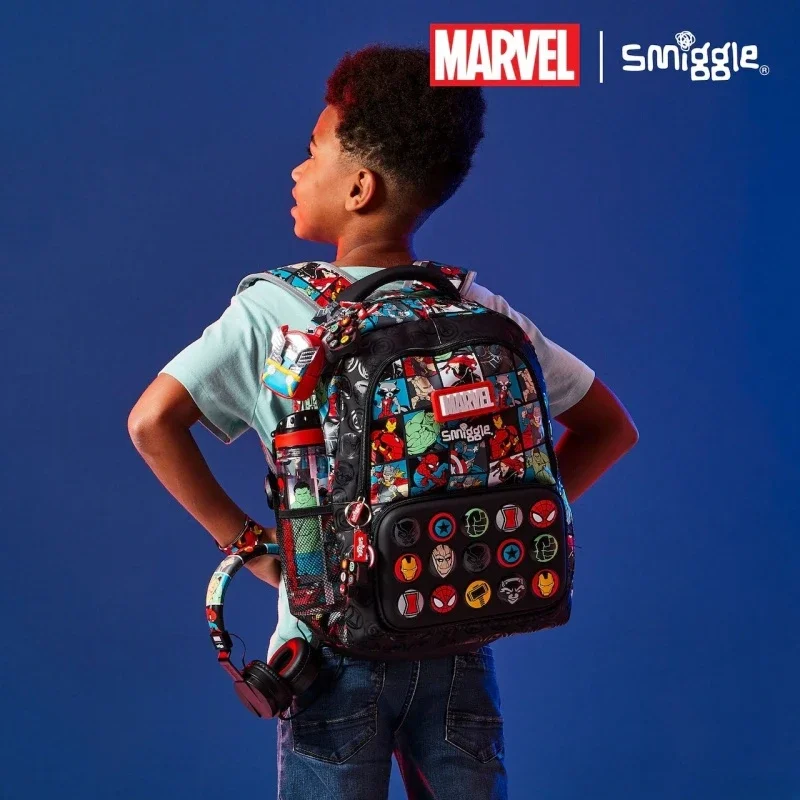 Smiggle Marvel superbohater Spider-Man dzieci papiernicze tornister torba na drugie śniadanie pudełko na drugie śniadanie piórnik kubek na wodę