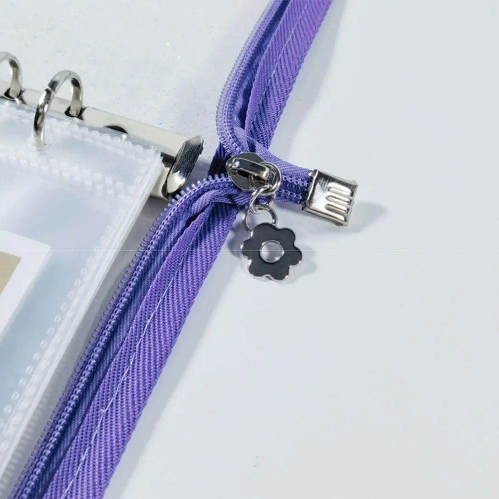 PVC Reusable Loose-leaf Binder Cover Multi Pockets Glitter A5 Sticker Collect Book Waterproof INS Transparent Photo Album School