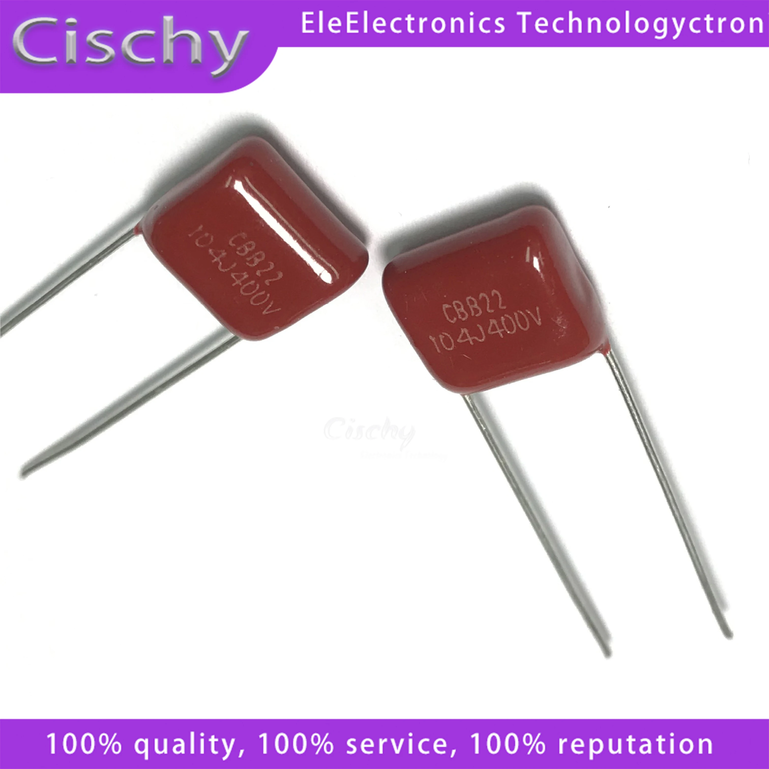 10PCS 400V104J Pitch 10mm 0.1UF 100NF 400V 104 CBB Polypropylene film capacitor