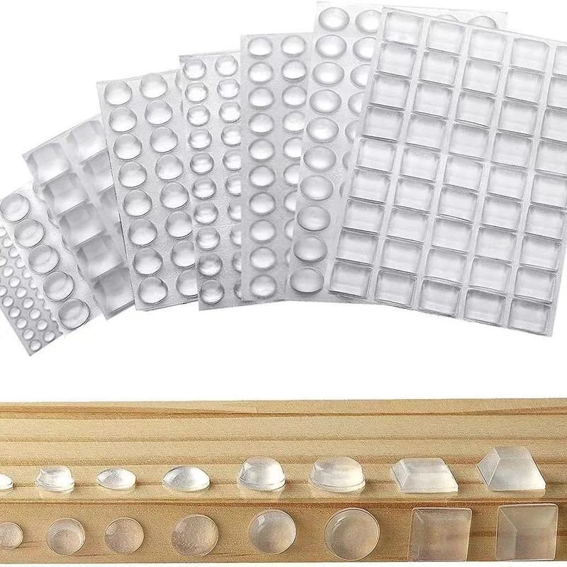 Strong Self-Adhesive Clear Door Stopper Rubber Damper Buffer Cabinet Bumpers Furniture Dots Cushion Protective Pads Tiny Bumpons