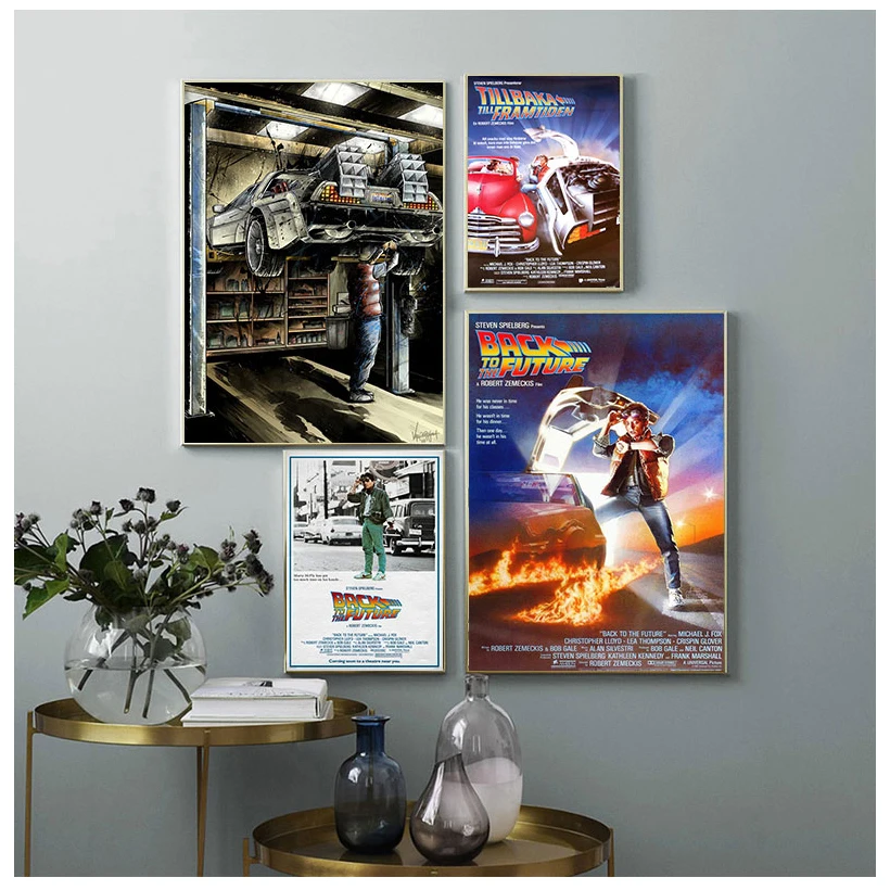 Back To The Future Car DeLorean DMC-12 Movie Fan Art POSTER 13x20 24x36 inch  (NEW)