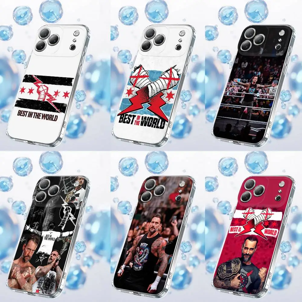 

BEST IN THE WORLD CM P-Punk Phone Case For iPhone 17,16,15,14,13,12,11 Plus,Pro,Max,Plus,E,SE4,Air,Mini Transparent