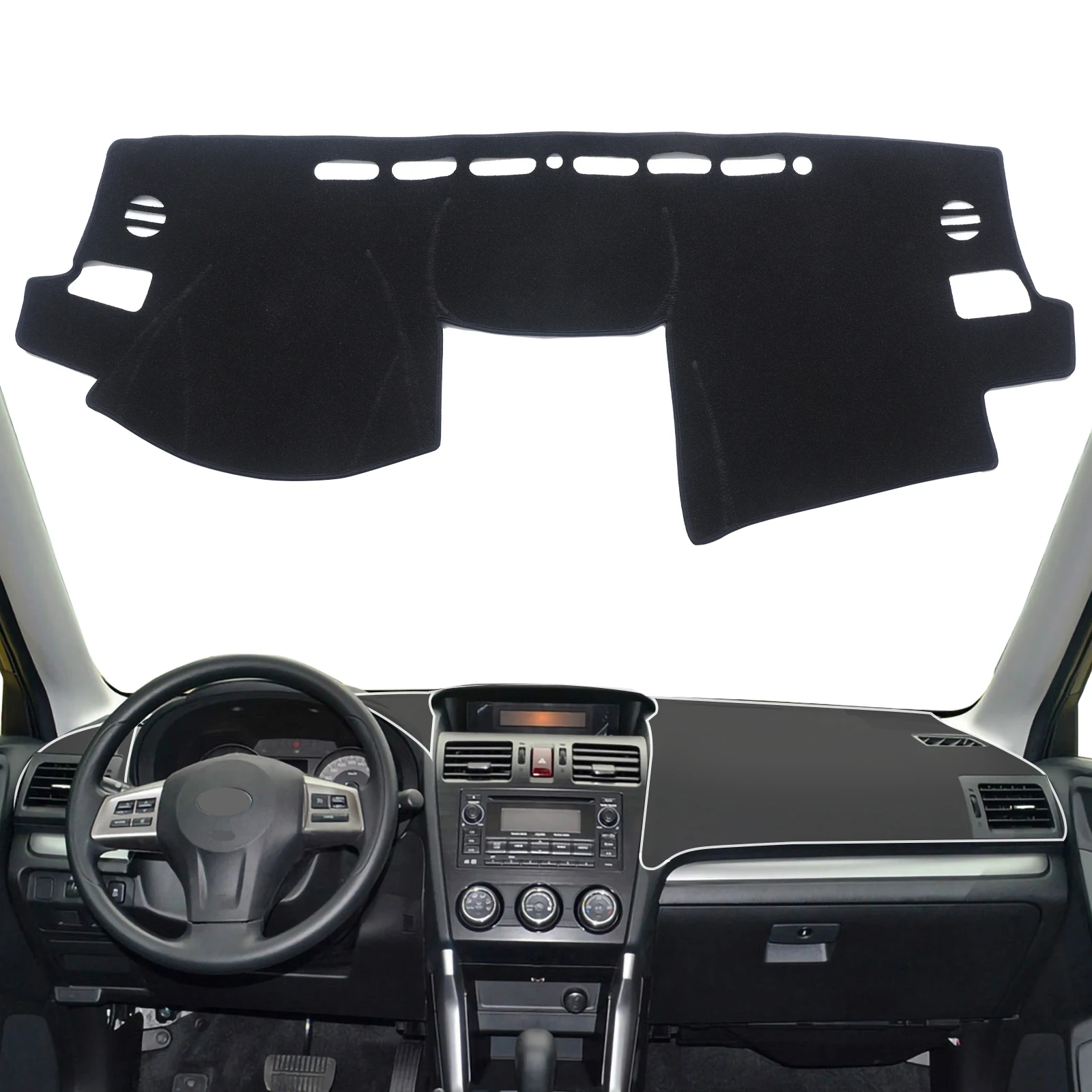 Dashboard Cover Pad for Subaru Impreza XV WRX 2012 - 2016 for Forester SJ 2014 - 2018 Dash Mat Dashmat Non-slip Carpet