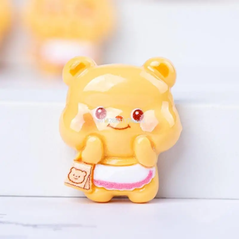 Resin Bear Miniature for Hair Clip Phone Case for Women Barrettes Accessories Dropship