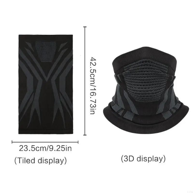 Calentador cuello transpirable L5YA para mujeres y hombres, polaina cuello resistente viento para actividades aire