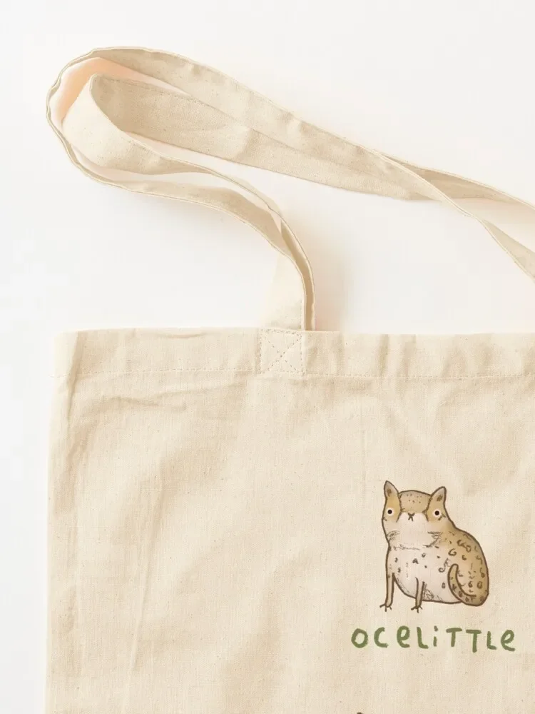 Ocelittle Ocelot حمل حقيبة قماش مخصصة حقيبة حمل شخصية أكياس التوصيل المجاني قماش الكتف
