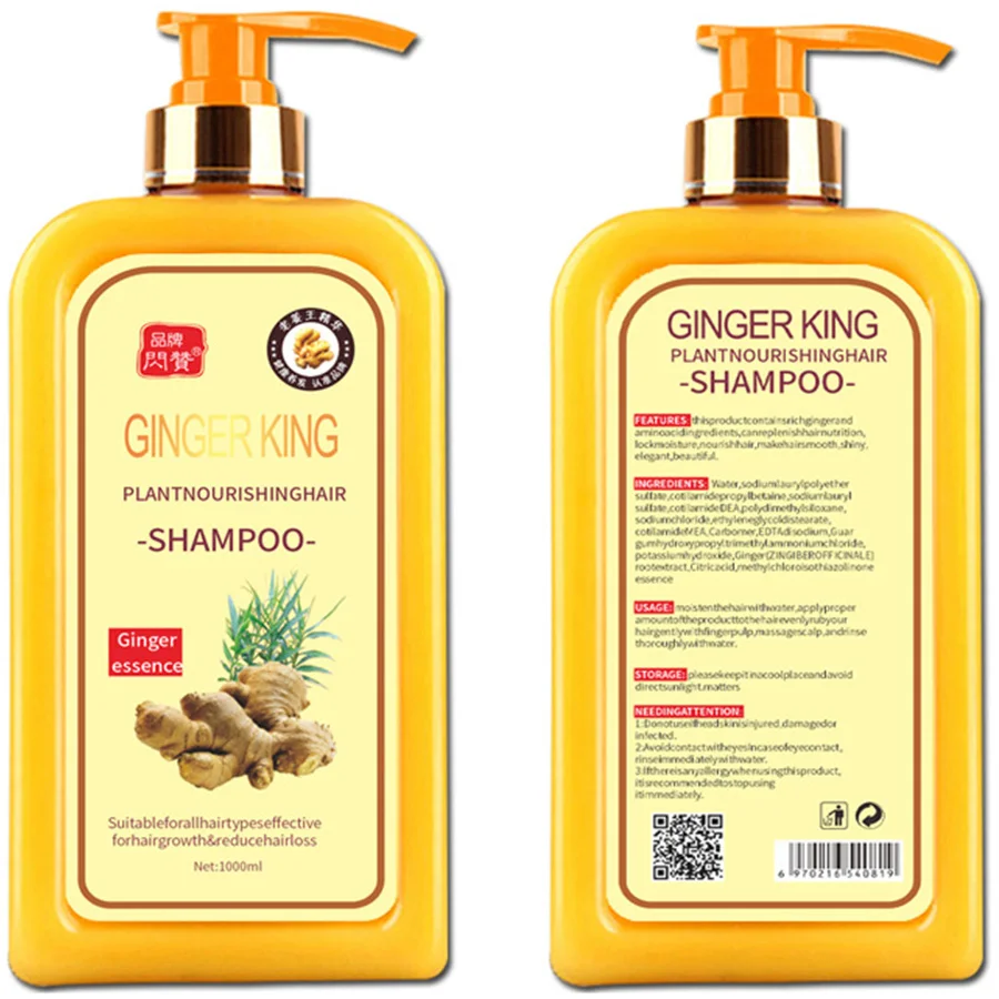 

280ml Natural Ginger 5 Minutes Fast Hair Dye Shampoo Organic Hair Dye Permanent Black Shampoo For Women Cover White Gray Hair