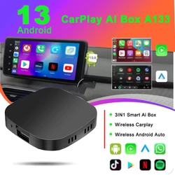 Carplay AI Box  Wireless Android Auto Smart TV Box Android 13 For Youtube Netflix For Toyota Mazda Hyundai GMC Ford MG VW Kia