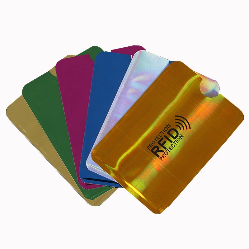

Wholesale Bank Demagnetization Card Sleeve RFID Anti Theft Information Shielding Bag NFC Brush Protection Sleeve Dazzling Holder
