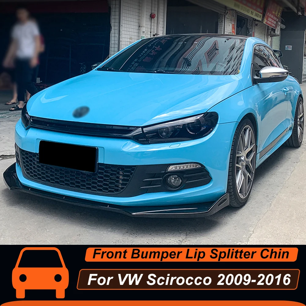 

For Vw Scirocco 2009-2016 Front Bumper Lip Splitter Chin Spoiler Bodykit Diffuser Protector Guard Exterior Accessories Parts