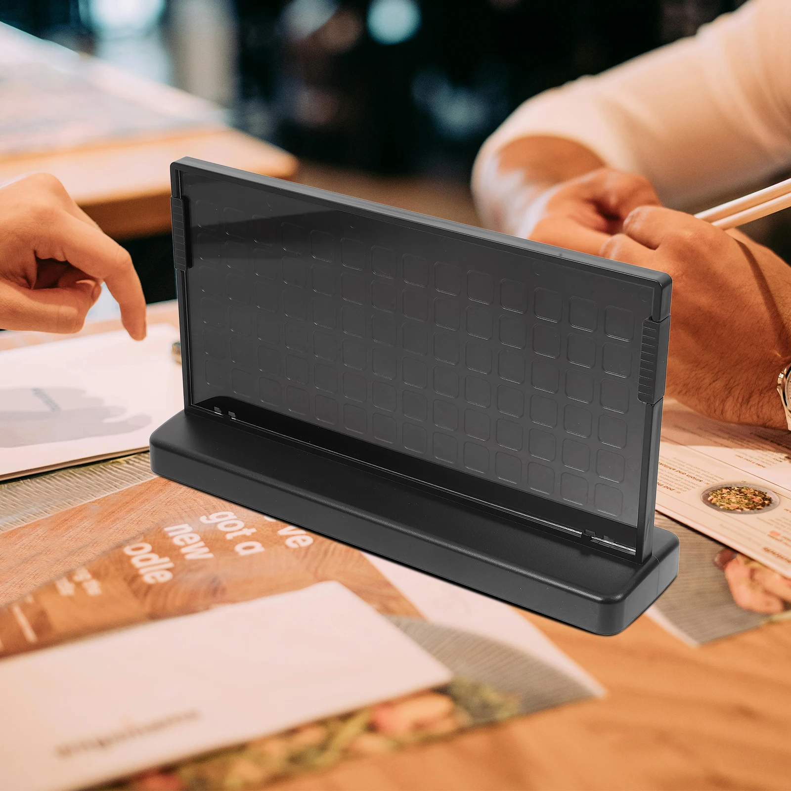 

Menu Display Holder 20x10cm Black Display St T shaped Table Top Sign Holder for Restaurant Office Plastic Clear