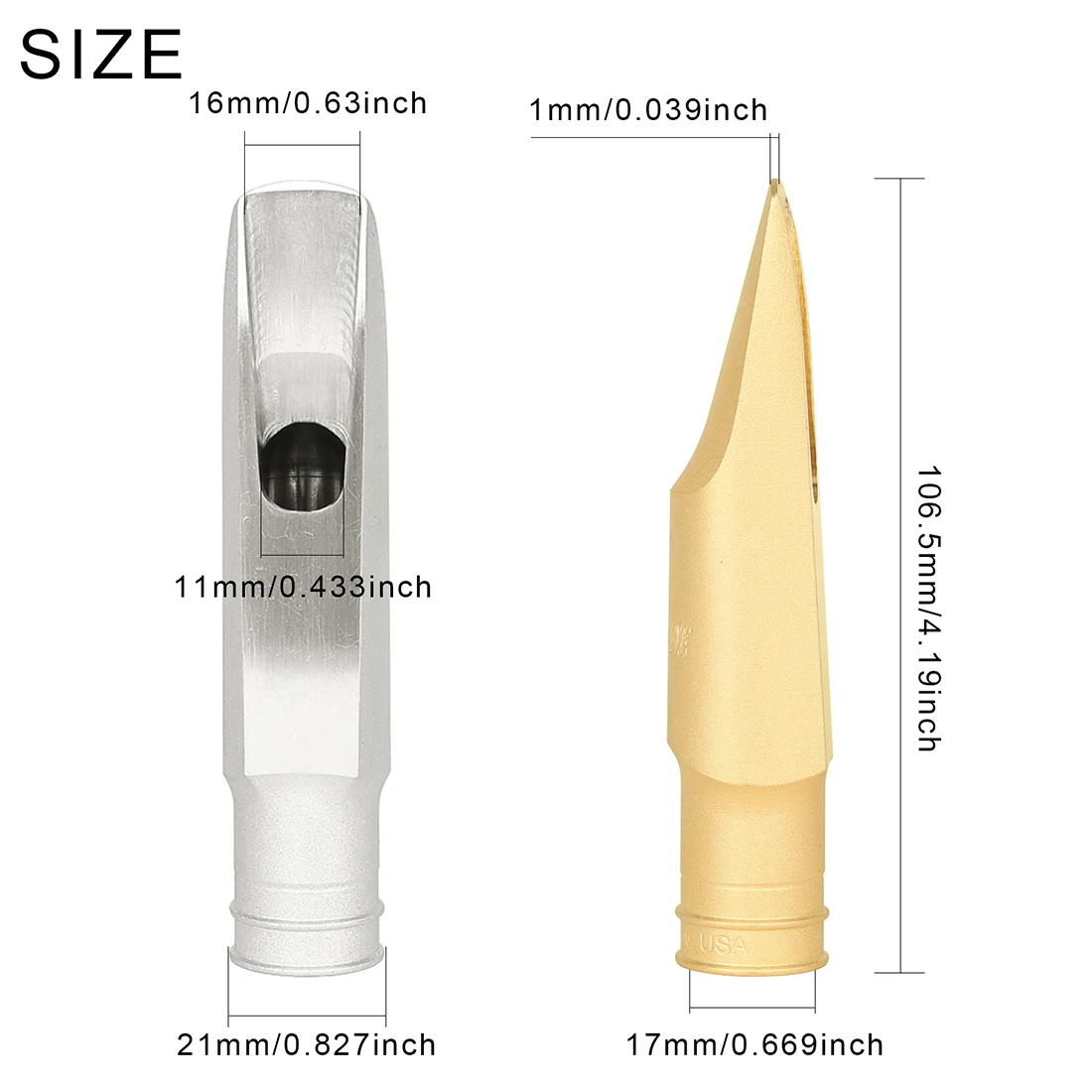 SLADE  Tenor Saxophone Mouthpiece 6C Tenor Sax Metal Brass Mouth Pieces Saxophone Woodwind Instrument Parts & Accessories