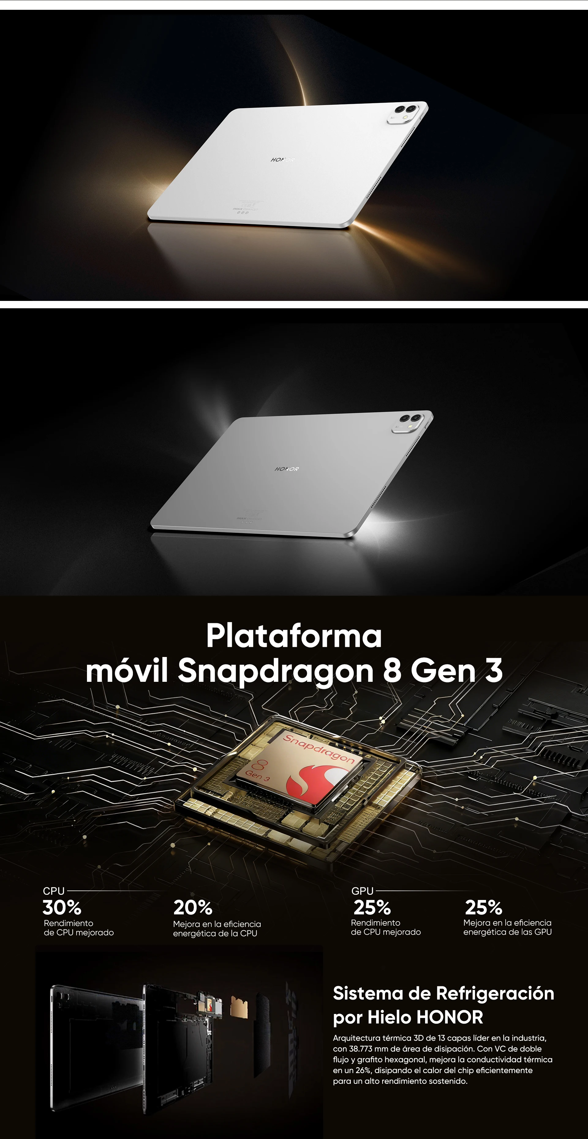 HONOR Magic Pad 3 Tablet Global Version 13.3'' 3K LCD 165Hz Display Pad Snapdragon 8 Gen 3 12450mAh Battery Android 15