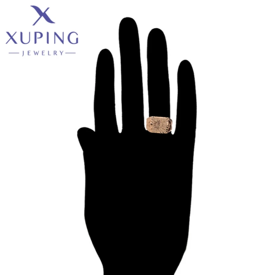 Xuping Jewelry Fashion New Arrival Gold Color Flower Shape Rings for Women Girls Wedding Commemoration Day Party Gift X000863669