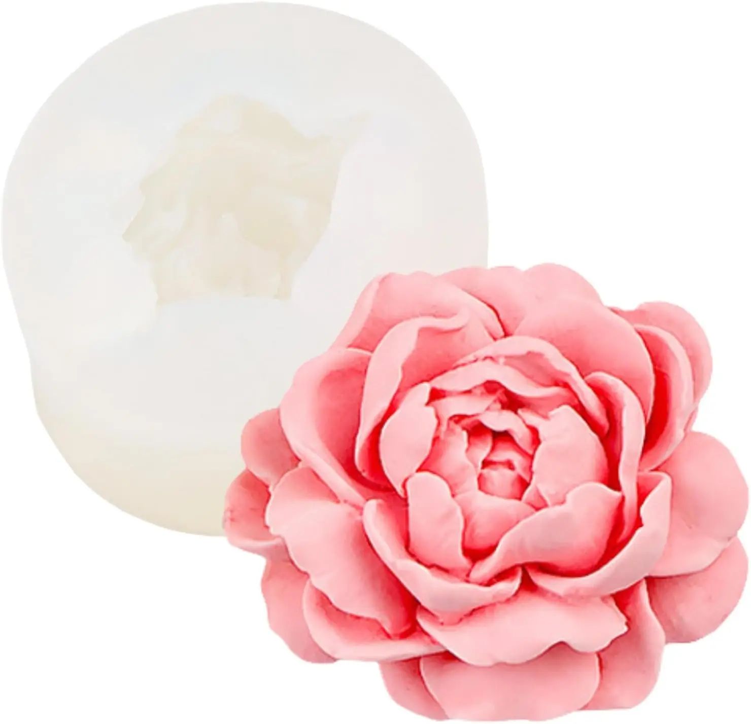 

1/2 шт. Гибкая силиконовая форма для изготовления ароматических свечей с ароматом жасмина, также подходит для смолы и гипса