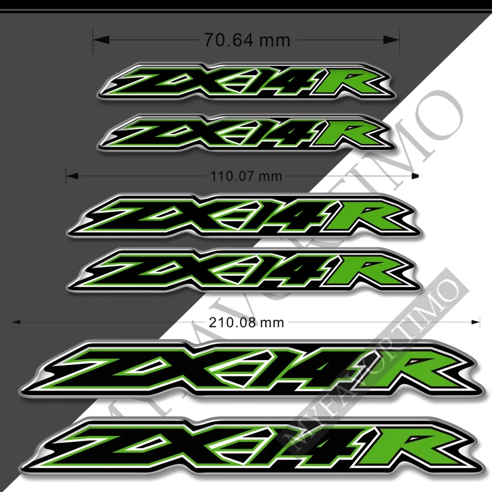 

Motorcycle Gas Knee TankPad Tank Pad Oil Stickers Emblem LOGO Fairing Decals For Kawasaki Ninja ZX-14R ZX14R ZX 14R