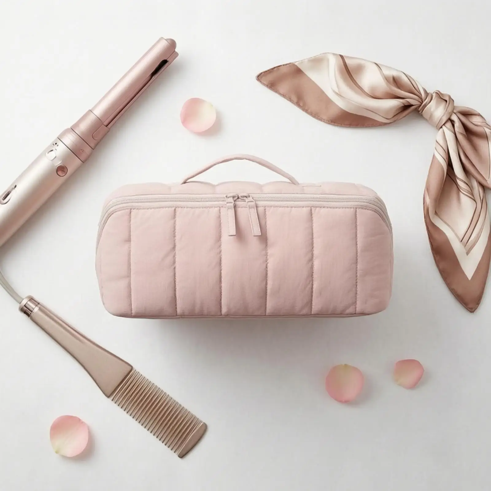 Hair Tool Bag with Handle Multipurpose Cosmetic Pouch Long-Lasting for Travelers