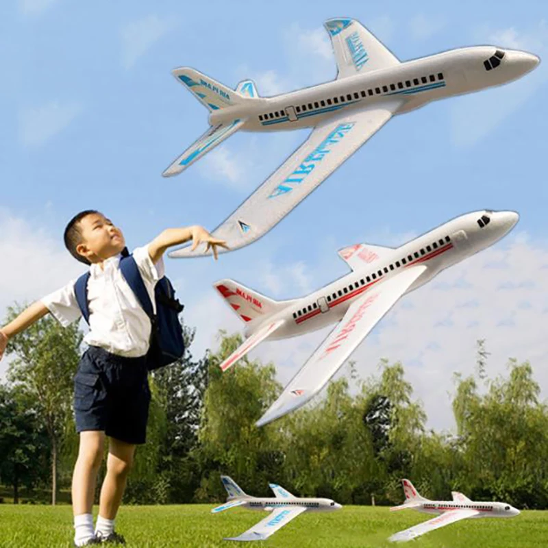 

49*45cm Children Hand Throw Flying Glider Planes Toys Kids Foam Aeroplane Model