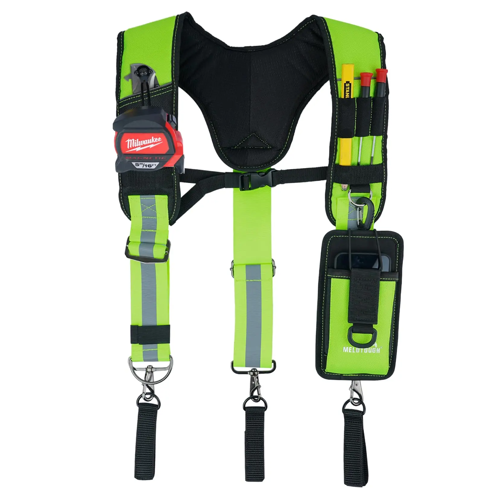 

MELOTOUGH Tool Belt Suspenders Work Belt Suspenders for Men Big and Tall Construction Bag Suspenders Padded Work Suspenders