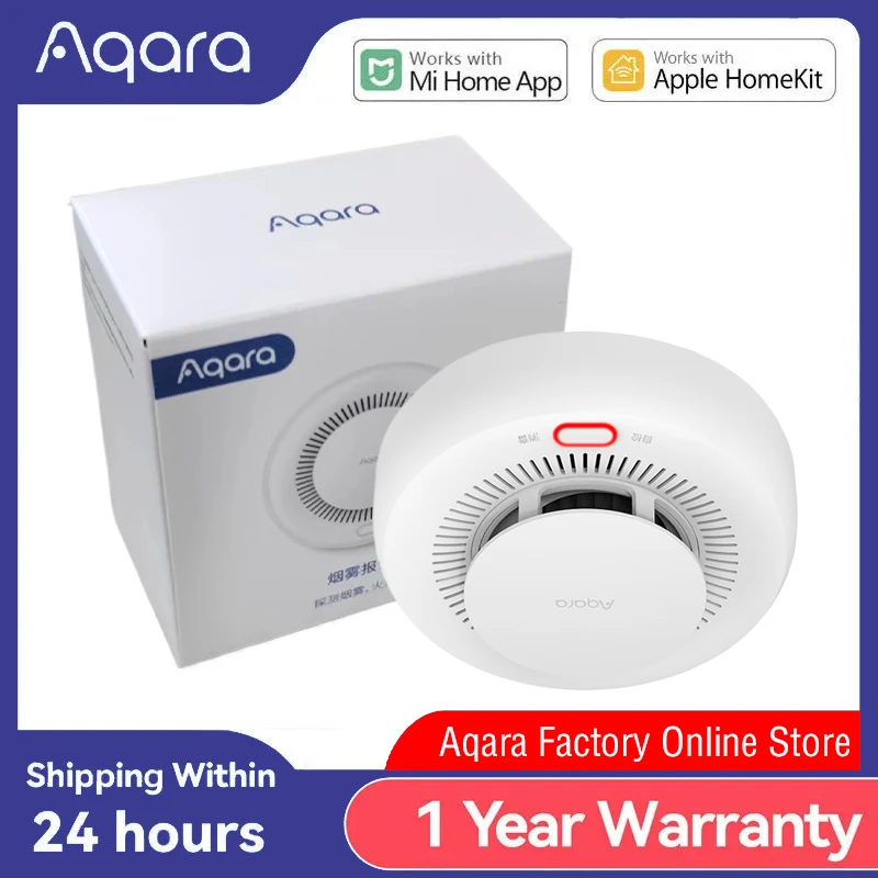 Aqara Smoke Detector Sensor Fire Alarm Monitor Zigbee 3.0 Sound Alert Smart Home Security Work With Xiaomi Mi Home Homekit APP