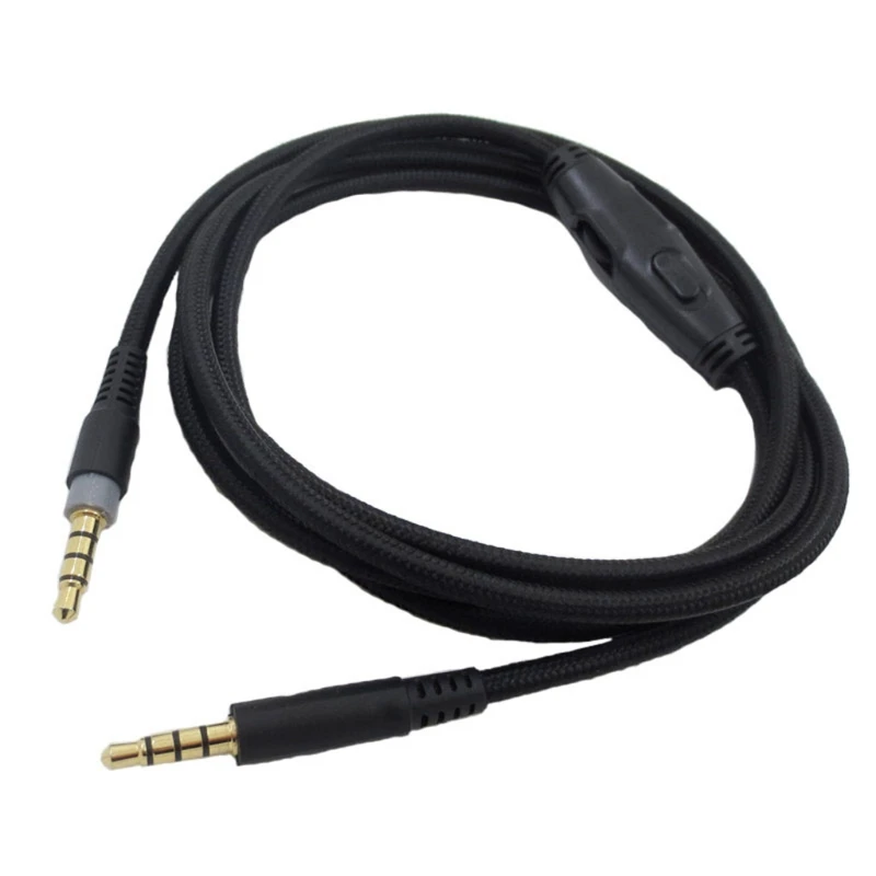 Headphone Microphone Cable Cord 3.5mm 1.5M Long for HyperX Cloud/Cloud for Alpha