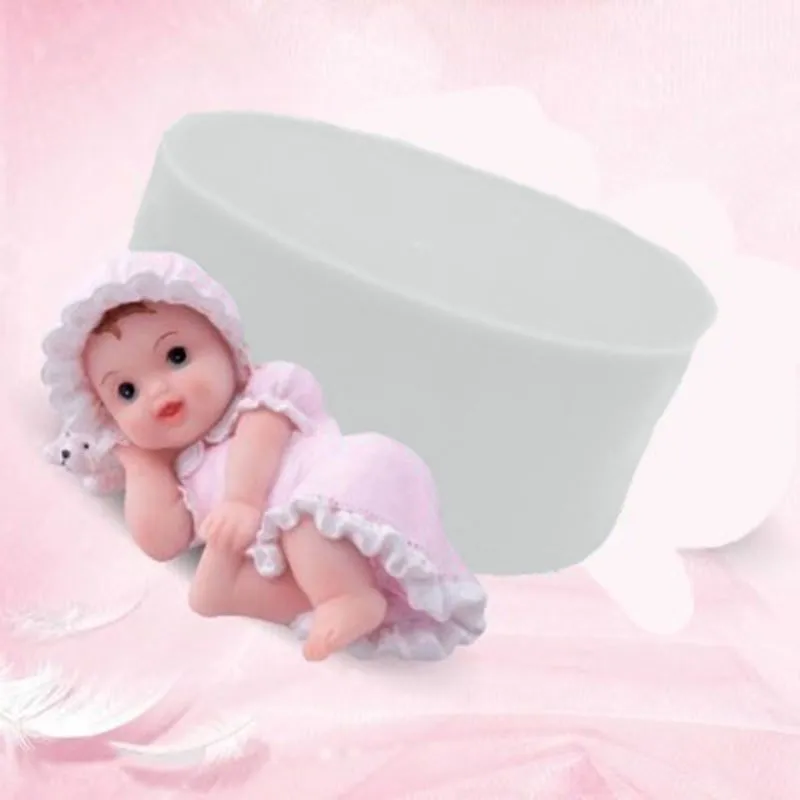 6 Kinds Of Baby Shape Silicone Candle Mold Lovely Boy And Girl Baby Silicone Soap Making Form Infant Resin Cake Decoration Mould