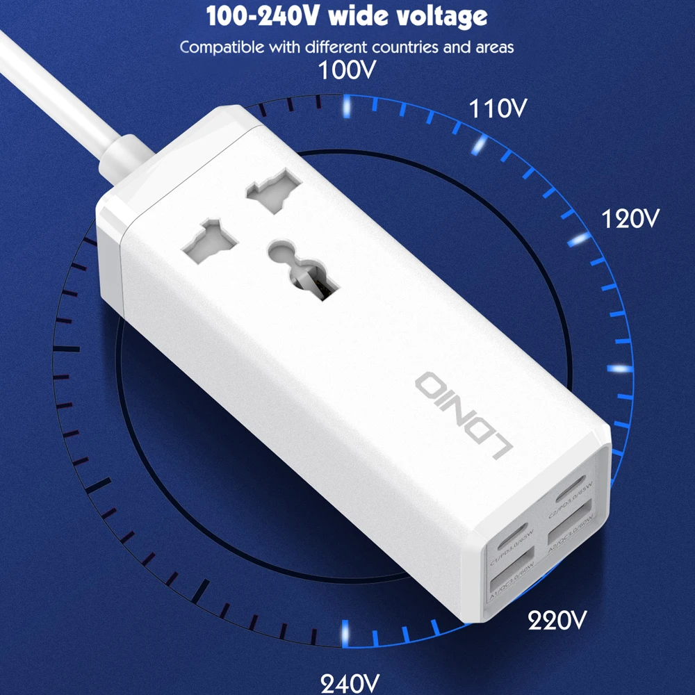 65W Fast Charger QC4+ Desktop Charger Power Socket Charging Station 35W 60W USB Charger For Iphone 15 16 Samsung Mobile Phone