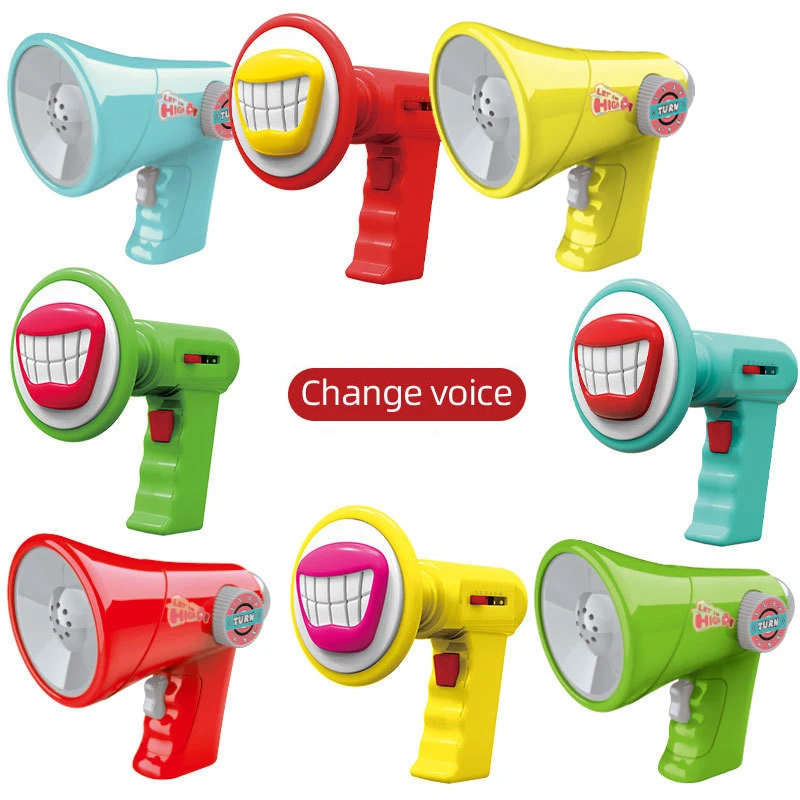 Children's Speaker Megaphone Changer Toys Multi-channel Voice Changer Horn Creative Funny Puzzle Recording Handheld Megaphone