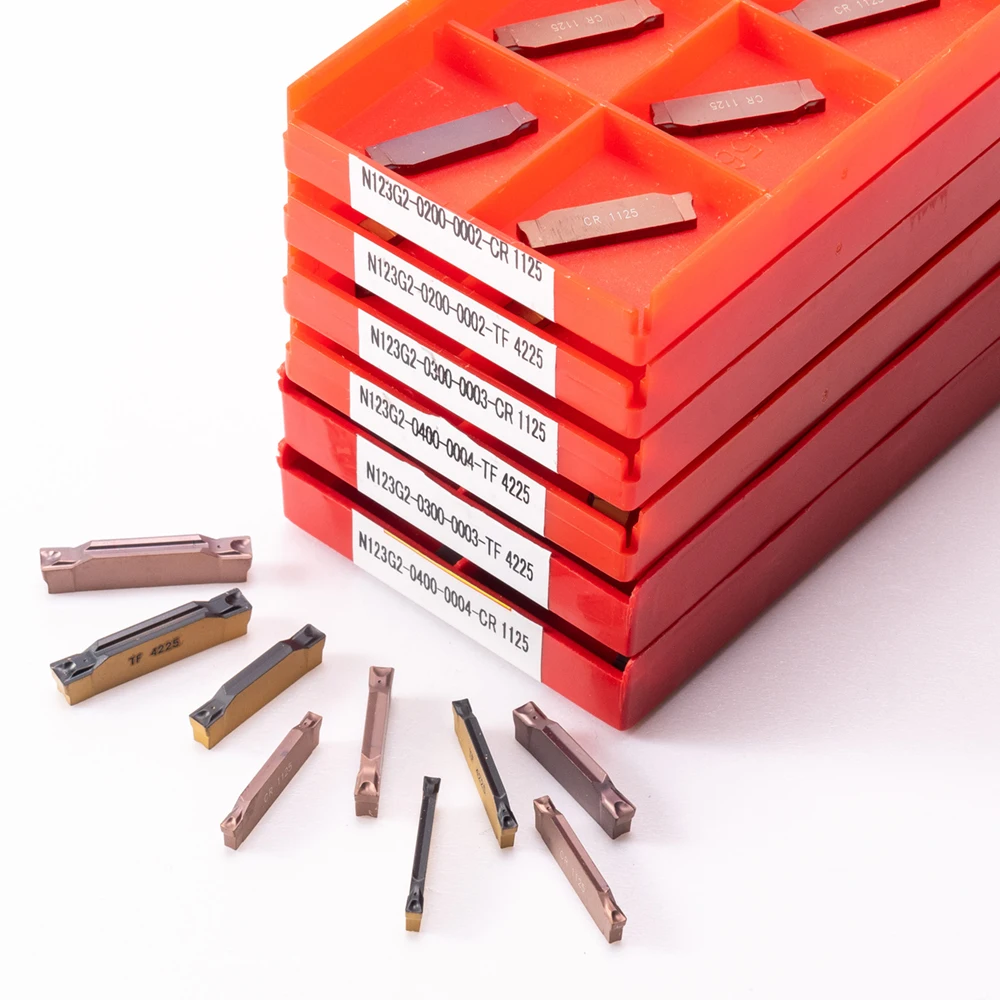 Imagem -02 - Grooving Tool N123g2 0300 0200 0400 Cr1125 Tf4225 mm mm mm Inserções de Carboneto Torno Sulco Lâmina Ferramenta de Corte Liga Dura N123g2