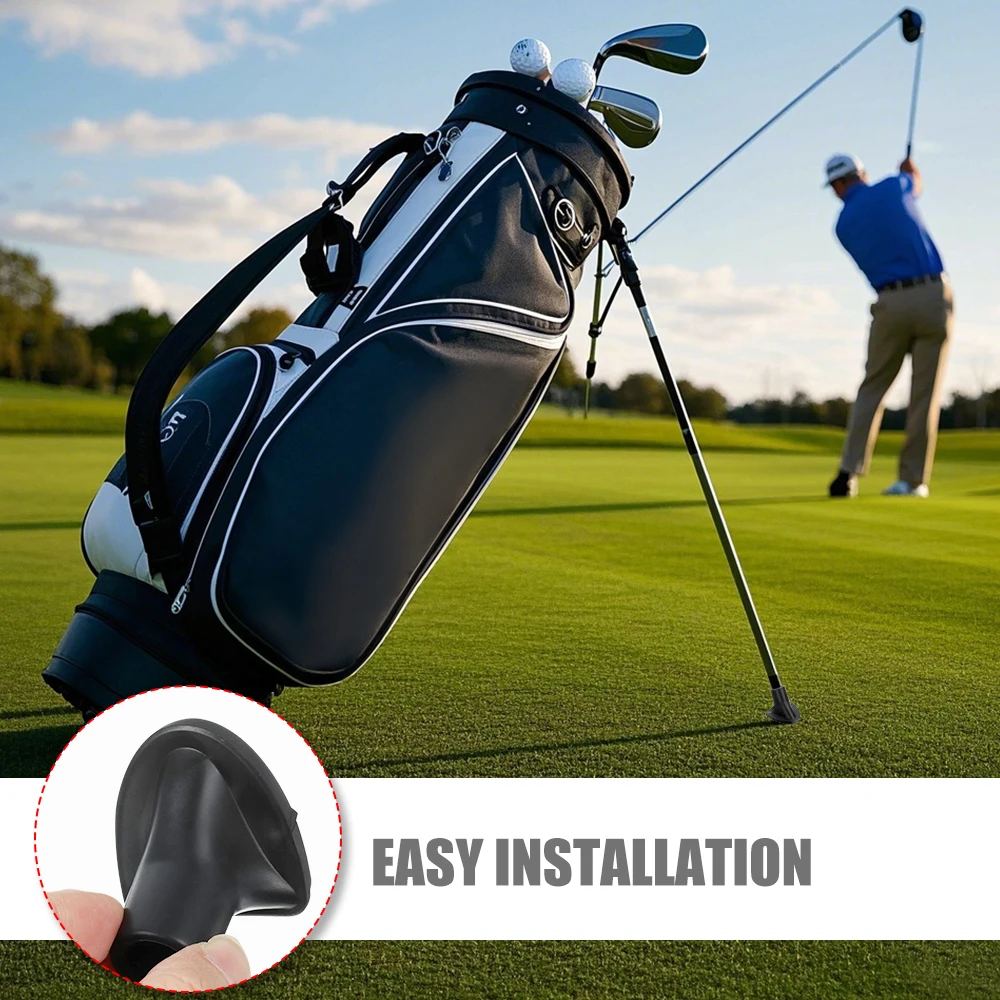 ゴルフバッグスタンドパック 2 個ゴルフバッグホルダー交換用フットパッド滑り止めゴムバランスフィート交換用ゴルフアクセサリー
